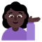 Woman Tipping Hand- Dark Skin Tone emoji on Microsoft